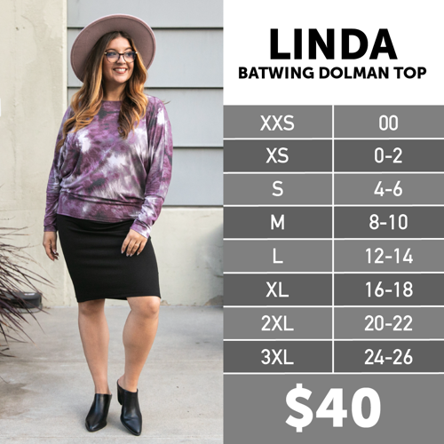 Linda Size Chart